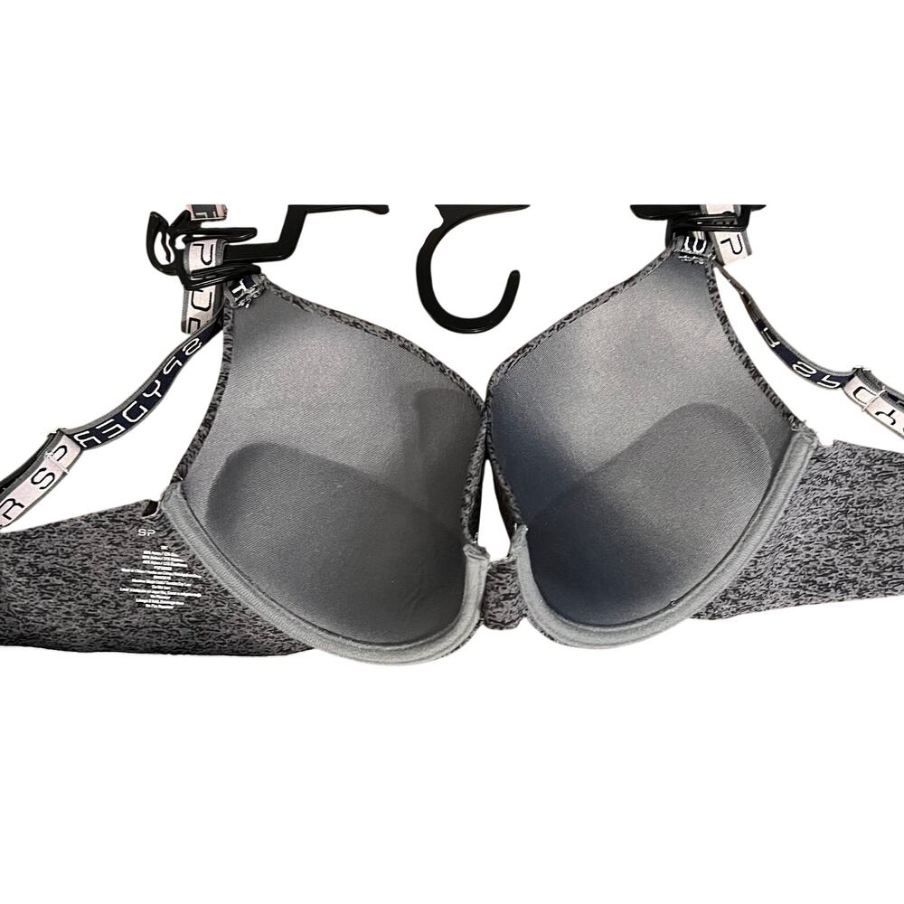 Spyder 2-Pack Laser-Cut Push-Up Bras Pink & Heather Grey Everyday Athletic 38C - Picture 10 of 13